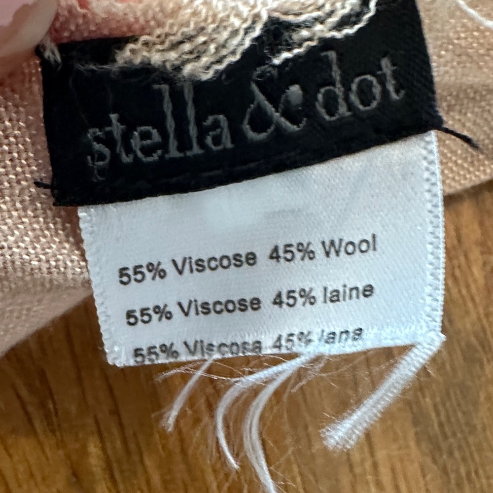 *last chance* Stella & Dot | Leopard Print Scarf & Wrap with Tan Border - Picture 2 of 7